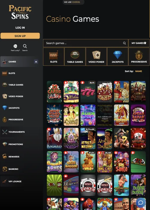 Wave gaming selection portal Pacific Spins Casino